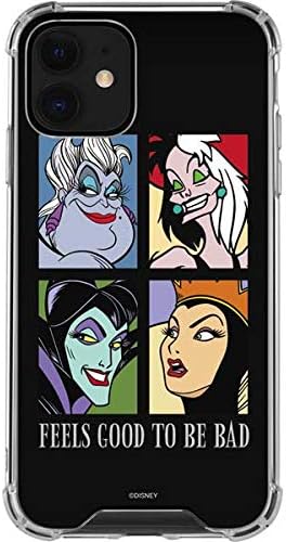 Skinit Clear Phone Case Compatible with iPhone 12 Mini - Officially Licensed Disney Villains Characters Feels Good to Be Bad Design