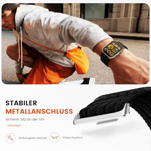 SimpleThings Nylonowa opaska do zegarka Huawei Watch Fit 5/5 Pro/4/4 Pro/3, lekka, oddychająca, sportowa bransoletka do Huawei Watch Fit 3/4/4 Pro/5/5 Pro, dla kobiet i mężczyzn, Nylon