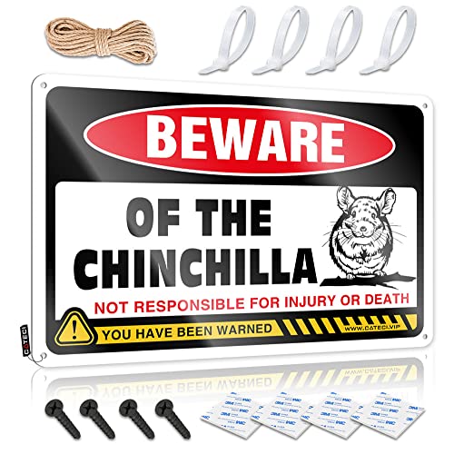 Affiche de salle de bain Beware of Chinchilla 30x40cm pour habiller un mur vide