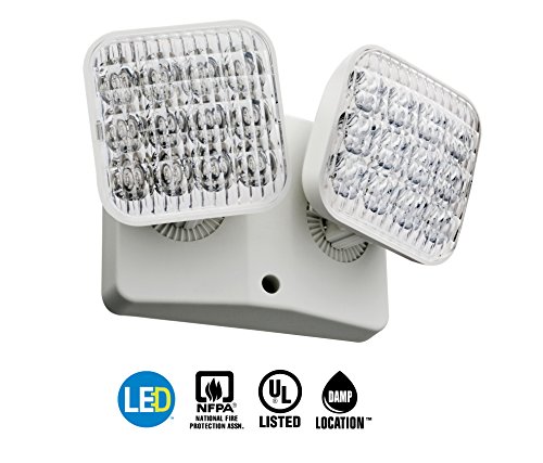 Lithonia Lighting Ela Led T M12 Led Emergency Remote Double Lamp Head, Matte White #TOP2