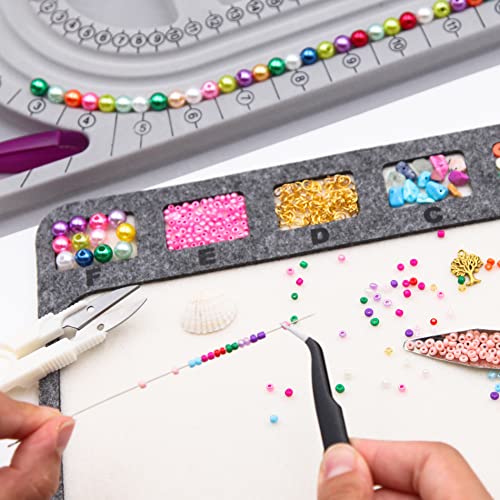 Eutenghao Bead Design Boards Mats With Bead Scoop Soft Stable Beading Mat Jewelry String Beading Needles Jewelry Organizer Tray For Jewelry Diy Making Of Bracelets Necklaces Craft Supplies Tools #TOP7