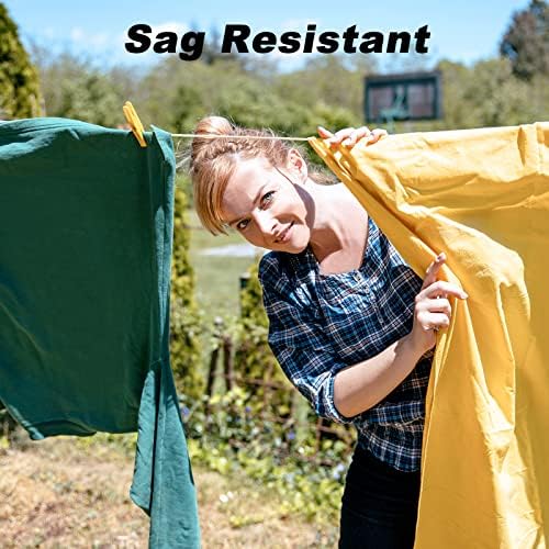 50m Washing Line Rope Clotheslines, Thick Strong Steel Core Laundry Clothes Lines Multipurpose Washing Clothes Line Cord for Laundry Room Outdoor Camping Garden Hanging