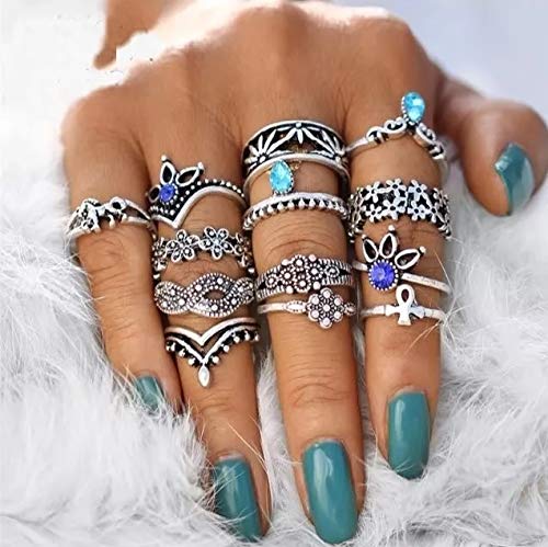 KIT ANÉIS FALANGE JOIAS PANDORA JOGO COM 13 ANEIS C5634