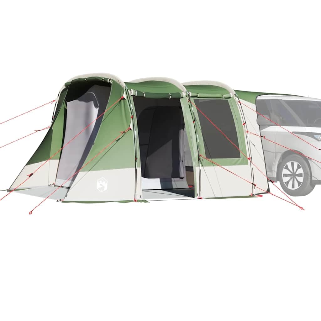 Tente de Voiture Imperméable Vert Polyester,Abri de Camping avec Double Entrée,Tente de Toit pour Voiture et Tentes Familiale,Compatible avec la Plupart des Véhicules,403x325x209cm