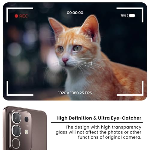Image of ArmourPro Camera Lens Protector for Vivo Y31 Pro (6.72 Inches) Tough HD Individual Aluminum Alloy Rings 9H Camera Cover, Scratch-Resistant,Camera Lens Protection| Silver, 1 Pack