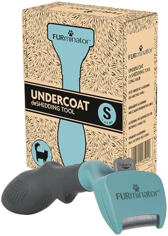 FURminator deShedding Tool S, Brush for Small Long Haired Cats to Remove Undercoat, Recyclable Packaging