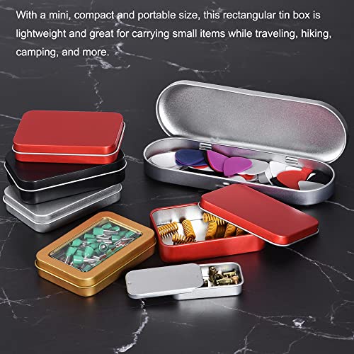 uxcell Metal Tin Box, 7.09" x 4.33" x 2.17" Rectangular Empty Tinplate Containers with Lids, Silver Tone, for Home Organizer, Candles, Gifts, Car Keys, Crafts Storage by uxcell - Used condition - Image 4