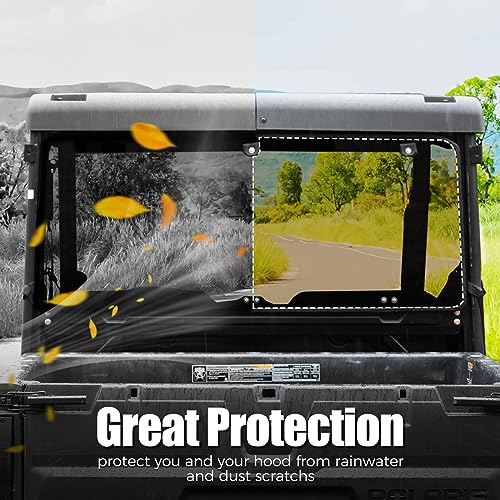A & UTV PRO Rear Windshield for Polaris Ranger 570 Midsize Accessories 2015-2025, Tinted Rear Window for Polaris Ranger Midsize 500 Accessories 2017-2023 SP 570 Back Window WIndscreen Smoke by A & UTV PRO - Used condition - Image 7