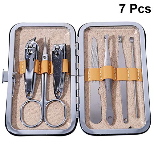 Conjunto de 7 peças de cortador de unha profissional Pretyzoom Kit de cortador de unhas pedicure kit