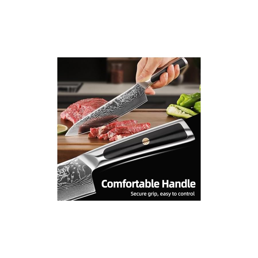 Sunnecko-Chef-Knife-8-Inch-Damascus-Kitchen-Knife-Japanese-Chefs-Knife-Vg10-High-Carbon-Stainless-Steel Sunnecko Chef Knife 8 Inch, Damascus Kitchen Knife Japanese Chefs Knife Vg10 High Carbon Stainless Steel