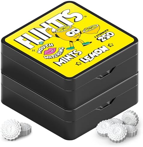 Flintts Mints - Lemon Stash Sugar-Free Mints for Dry Mouth Relief | 2-Pack