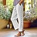 Big Spring The Deal Summer Outfits for Women Flowy Beach Pants Maternity Clothes Black Linen Pants Beach Cover Ups for Women Lightweight for Summer Casual Outfits for White Large
