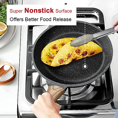 Caannasweis 12 Inch Nonstick Granite Frying Pan Skillet, Omelet Egg Pan by Caannasweis - Used condition - Image 2