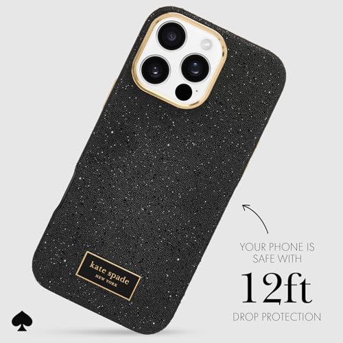 Kate Spade New York iPhone 16 Pro Max Case - Compatible with MagSafe - Designer Phone Case - Crystal Pave Nightfall by Case-Mate - Image 3