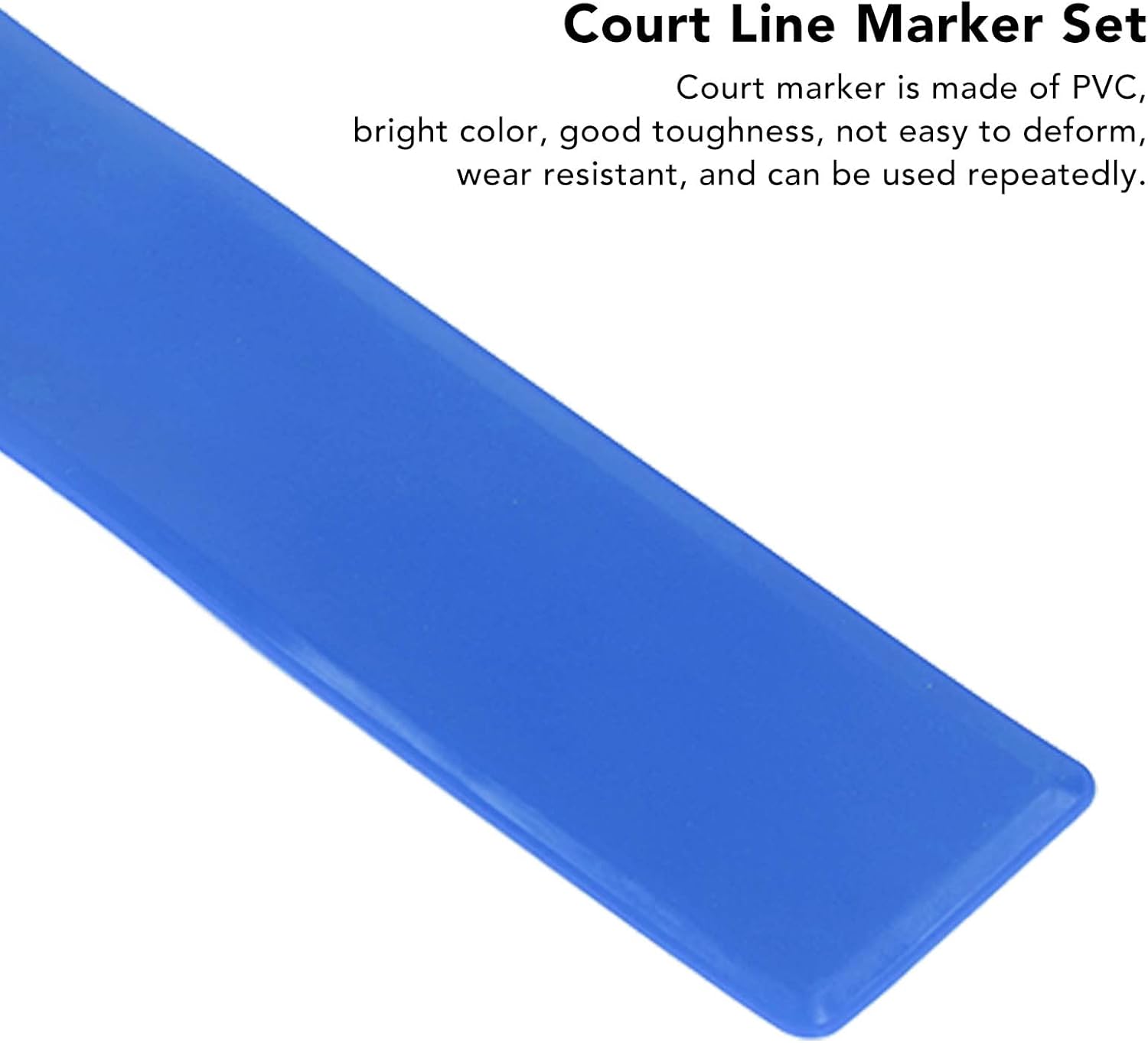Court Line Marker Kit, Pickleball Court Marker Kit, Court Marker Lines Training Markers Equipment Tennis Court Accessories for Basketball Volleyball Badminton Outdoor Training (Blue)