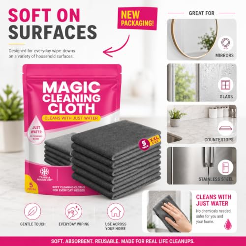 Genie Magic Cleaning Cloth, Thickened Reusable & Machine Washable by Generic - Used condition - Image 2