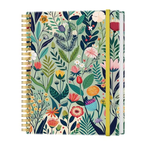 Lined Spiral Journal Notebook for Women & Men - 100 Pages College Ruled Notebooks, A4 Lined Notebook for Work & Note Taking,Perfect for Office/School/Home,100 GSM Thick Paper, 8.5" x 11", Floral-E