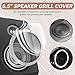 6.5'' Speaker Grill Cover 6.5 Inches Speaker Subwoofer Grill Grille Cover with Metal Mesh and Silver Plastic Rim for Car Speakers, Home Speakers