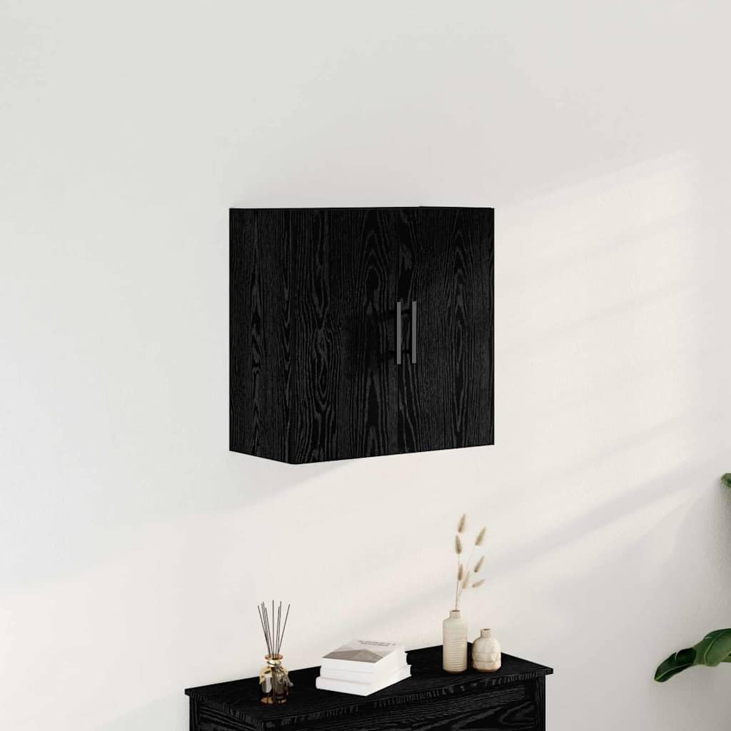 vidaXL Meuble Mural 60 x 31,5 x 60 cm Bois d'ingénierie Chêne Noir