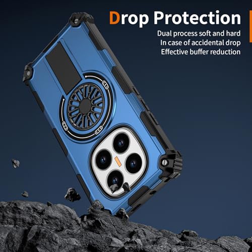 Coque Xiaomi Redmi Note 14 Pro 5G Asuwish avec protège-écran et béquille bleu - 5