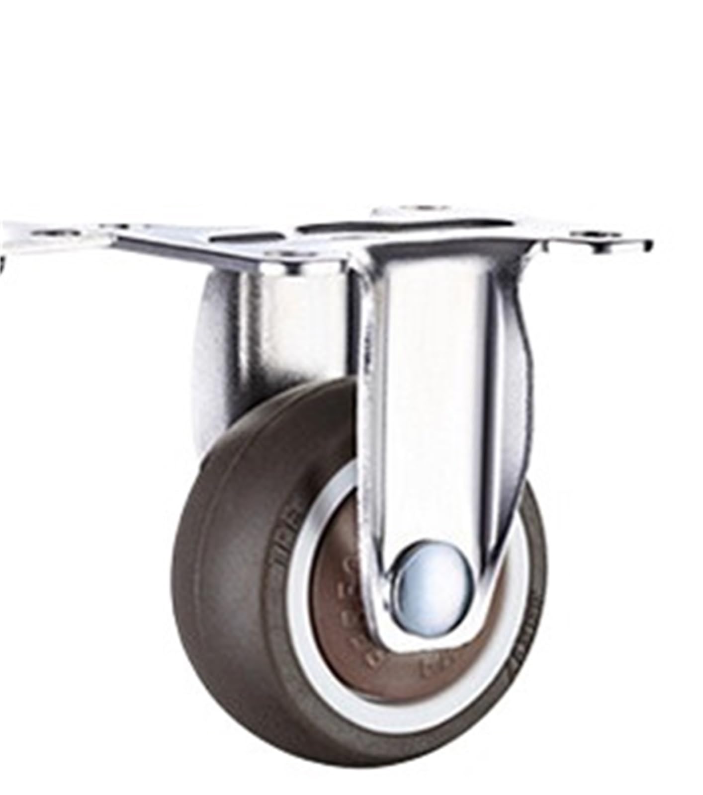 Caster Wheels, 1/1.25/1.5/2 Inch Furniture Casters Wheels Rubber Swivel Castor Trolley Rubber Caster with Brake(B,1.0 inch)
