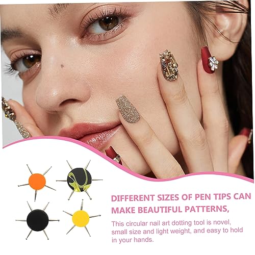 4 Pçs Suprimentos De Arte Para Unhas Ferramentas Caneta De Manicure Ferramenta De Pontilhamento De A