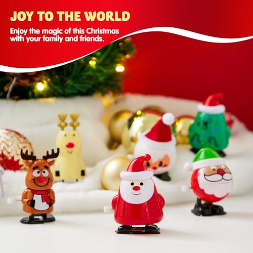Image of JOYIN 48 Pack Christmas Wind Up Toy Assortments Stocking Stuffers for Christmas Party Favor Supply Accessories (24 Pieces Pack)