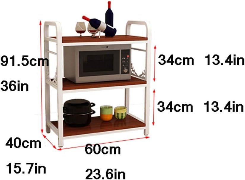 Supporto Mobile Per Stampante A 3 Livelli In Legno - 55x40x84 Cm, Per Ufficio E Casa