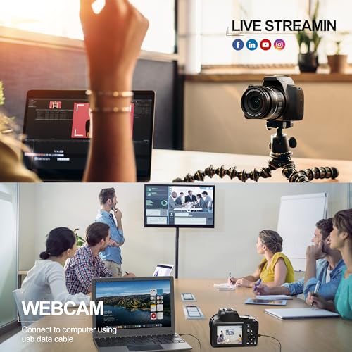 NBD 4K Digitalkamera mit 40X Zoom, 64MP DSLR Kamera für Anfänger in der FotografieCámara Digital, cámaras de Video 4K NBD para fotografía de YouTube Con WiFi, Pantalla IPS DE 3.0 "180 °, (Black) (W2) – Bild 3