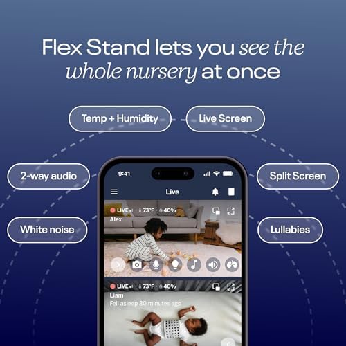 Nanit Pro Smart Baby Monitor & Flex Stand - 1080p Wi-Fi Video Camera, 2-Way Audio, Sound/Motion/Cry Notifications, Night Vision, and Breathing Band — 사진 5