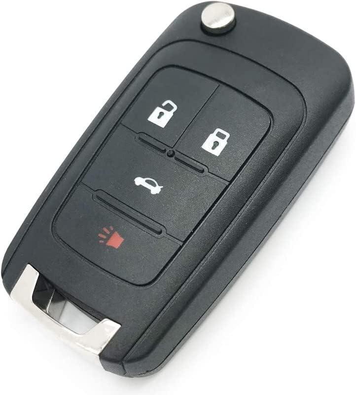 Miniatura 5 de Funda plegable de repuesto para llavero Chevy Cruze Malibu Camaro Equinox Verano Sonic GMC Terrain Keyless Entry Key Fob Shell (paquete de 2)