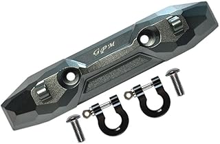 GPM for Traxxas E-Revo 2.0 VXL Brushless (86086-4) Upgrade Parts Aluminum Rear Bumper with D-Rings -1 Set Gray Silver