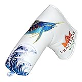 Craftsman Golf Blue Fish Ocean Crab Head Cover Headcover Putter Cover For Scotty Cameron Taylormade Odyssey Blade (White)