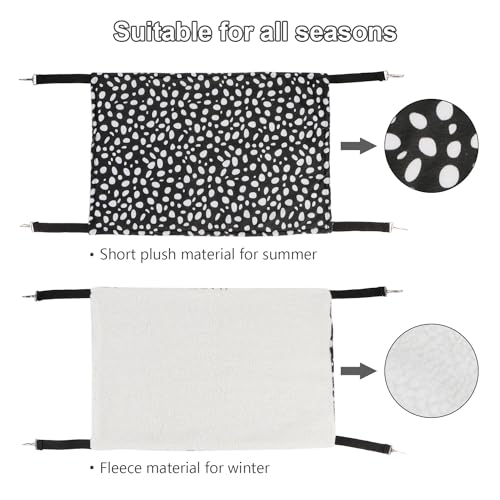 Pacote com 2 redes para animais pequenos, cama de dormir de lã macia para camundongos, ratos, chinch