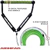 Airhead Dyneema Flat Line Wakeboard Rope, 4 Sections, 70-Feet, Green