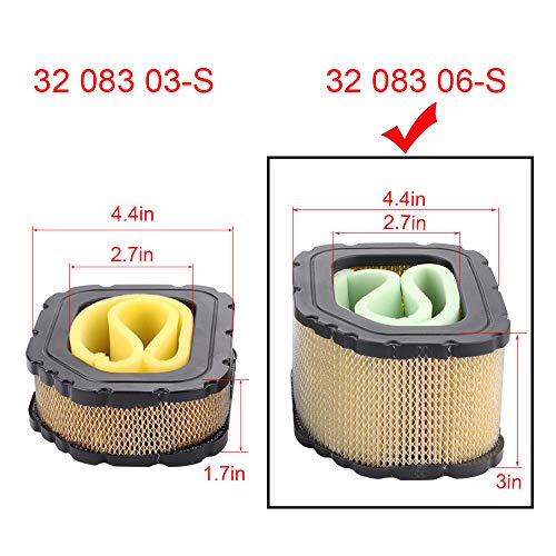 Savior 32-083-06-S Air Filter 32-083-08-S Pre 52-050-02-S Oil Filter for Kohler SV710 SV715 SV720 SV725 SV730 SV735 SV740 SV810 SV820 SV830 SV840 20-25HP Courage PRO Lawn Tractor