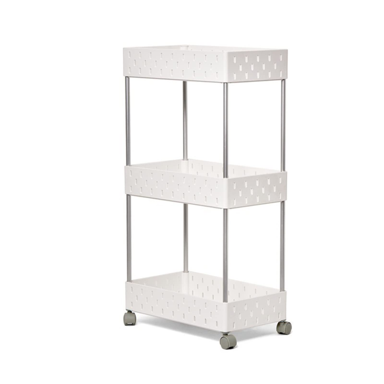 Estante Organizador Carro rodante de 2/3/4 niveles, organizador carro ajustable, almacenamiento con ruedas, estante frutas y verduras gran capacidad Repisas para Cocina(3 layers)