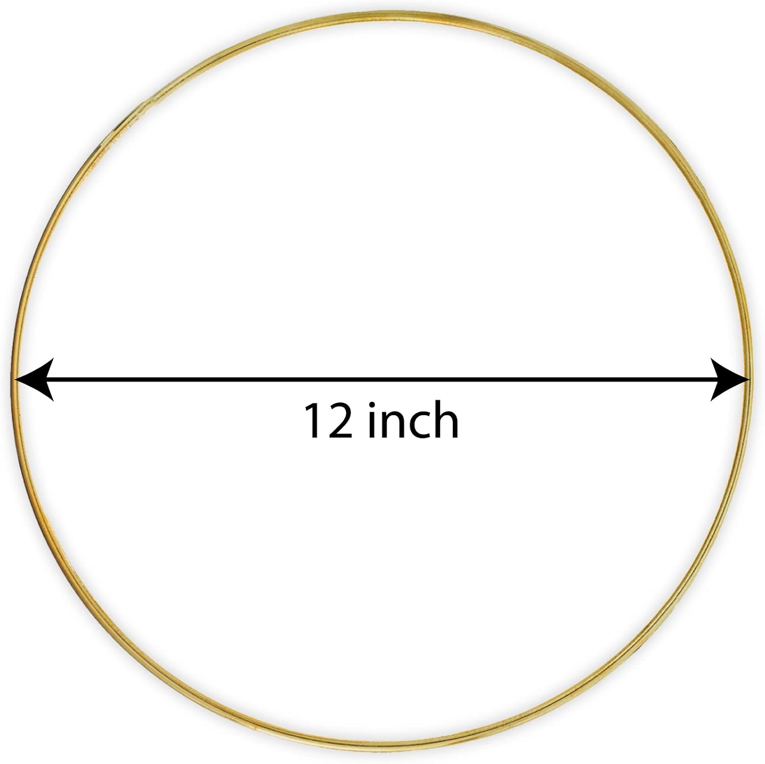 12 Pieces 12 Inch Gold Metal Rings for Crafts, Macrame Hoops for DIY Wall Hanging Dream Catcher Metal Floral Hoop for Weddings image 3