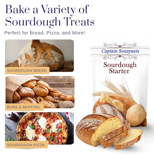Image of Mature Sourdough Starter Culture - 100+ Years Old Dehydrated Sourdough Starter Kit for Delicious Homemade Sourdough Bread - All-Natural and Healthy - Beginner Friendly, Fast reactivation and Expert Support