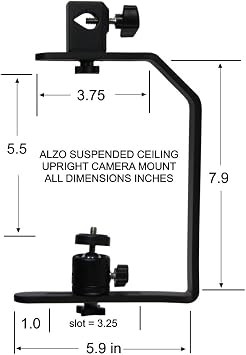 ALZO Suspended Drop Ceiling Upright Camera Mount