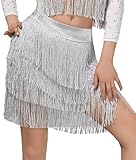 falda baile Uso versátil: ya sea para entrenamiento de baile o actuaciones, esta falda de baile es la elección ideal para bailes latinoamericanos. Combínalo con diferentes tops para un aspecto individual.