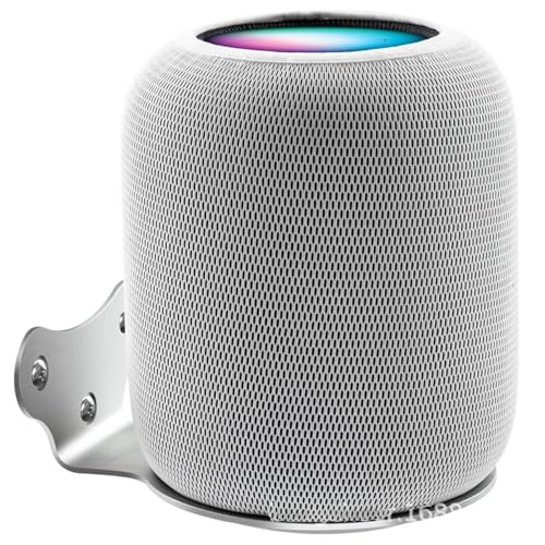 Support mural HomePod 2 argenté avec gestion de câble intégrée pour haut-parleur