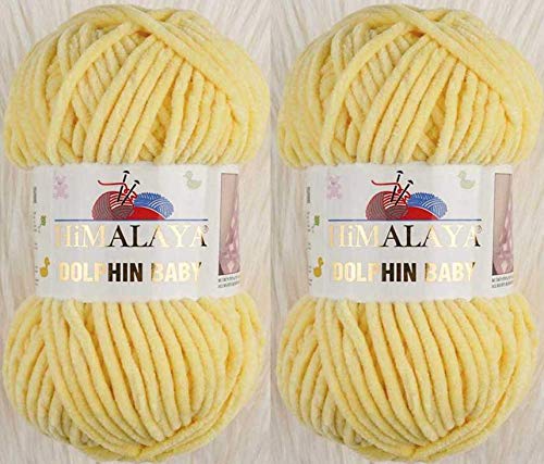 Himalaya Dolphin Baby Yarn Knitting Yarn 2 Skeins 264 Yards 2x100gram Super Bulky Baby Blanket Yarn (80302)