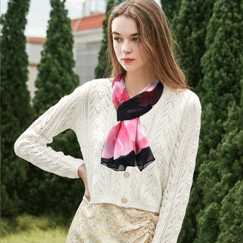 6pcs Scarves for Women Lightweight Elegant Floral Pattern Shawls Wraps Spring Summer Fashion Long Thin Scarf Elegant Clothing Accessories4