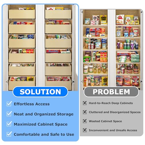 WelFurGeer Soft Close Pull Out Drawers for Cabinets, 32" W x 22" D Pull Out Cabinet Organizer, Smooth Slide-Out Shelves for Kitchen Cabinets, Durable Pullout Drawers for Home & Kitchen Organization by WelFurGeer - Image 3