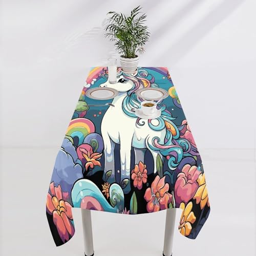Nappe rectangulaire haut de gamme en lin couleur cheval style rustique chic - 5