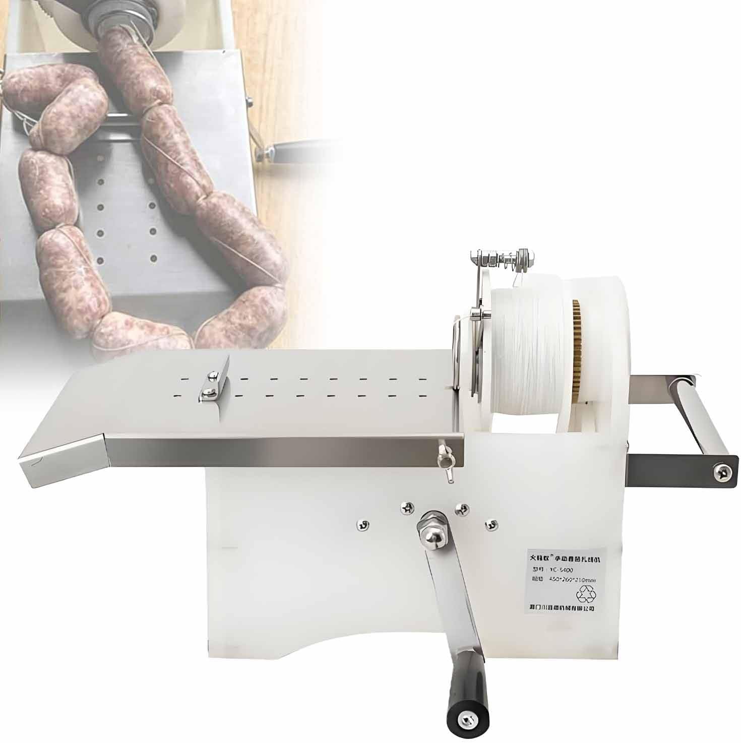 Commercial Grade Sausage Linker, Manual Sausage Tying Machine 304 Stainless Steel, Sausage Stuffer Knotting Machine, 50 Knots/Min, Space-Saving Design,for Diameters 0-45 mm