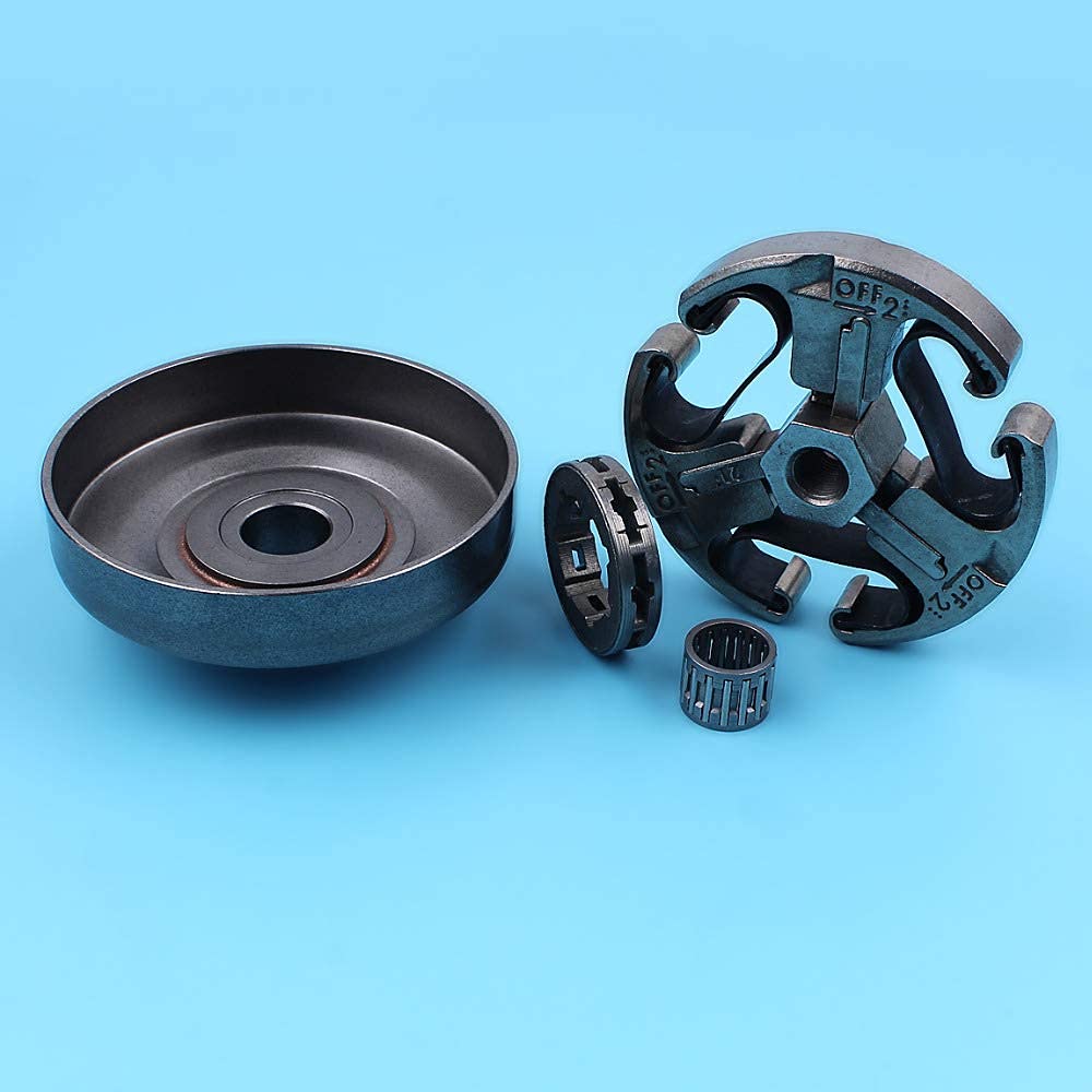 Embrague Assy Drum Sprocket Rim Kit de cojinetes de Agujas Compatible con Husqvarna 268272 XP 61 66266 Jonsered 625630670 Motosierra 3/8 "-7 Dientes
