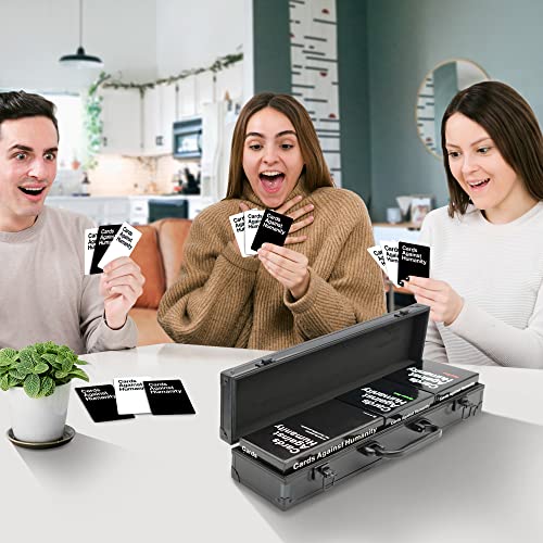 The Big Black Metal Box, Compatible With Cards Against Humanity, Magic The Gathering, Mtg, (Game Not Included) | Includes 8 Dividers | (Long Version) Fits Up To 1400 Loose Unsleeved Cards #TOP2