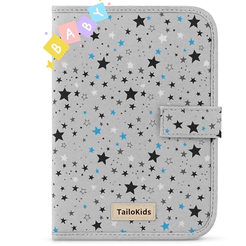 Imagen de TailoKids® Portadocumentos Bebé para Cartilla Sanitaria Regalo Bebe Recien Nacido Niño o Niña Porta Documentos para Bebes para Bolso Carro Bebe